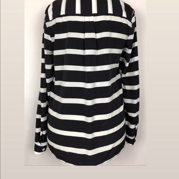 GAP Striped Popover Half Button Blouse - Picture 6 of 7